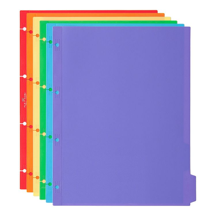 TEJI ファイルイット インデックス A4/4穴・2穴兼用 6山