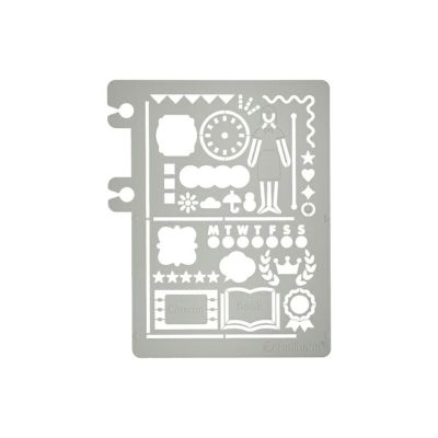 【リングに着脱可能】ロルバーン ポケット付メモ用 テンプレート デコレーション B（4・8分割タイプ）