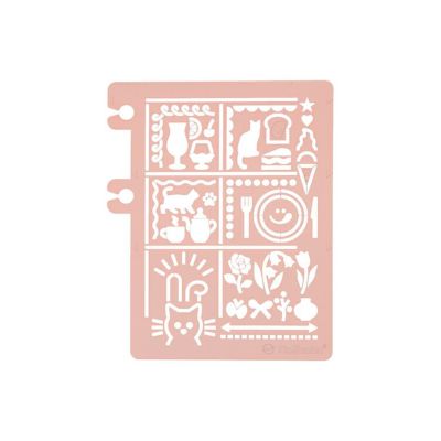 【リングに着脱可能】ロルバーン ポケット付メモ用 テンプレート デコレーション A（マンスリータイプ）